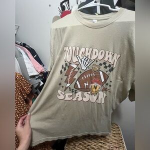 Touchdown Season Graphic Tee- Tan